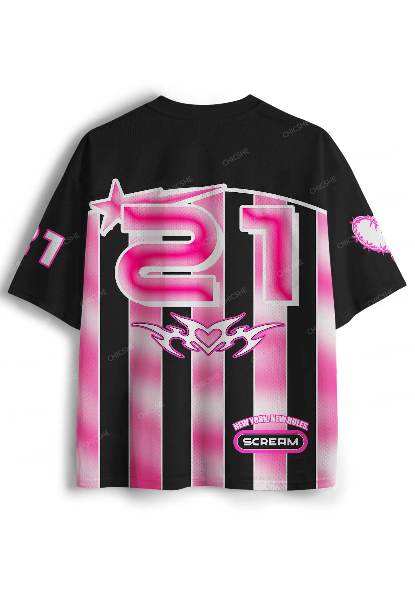 Custom Halloween Skeleton Heart Y2K Sport Jersey Shirts Chicshe