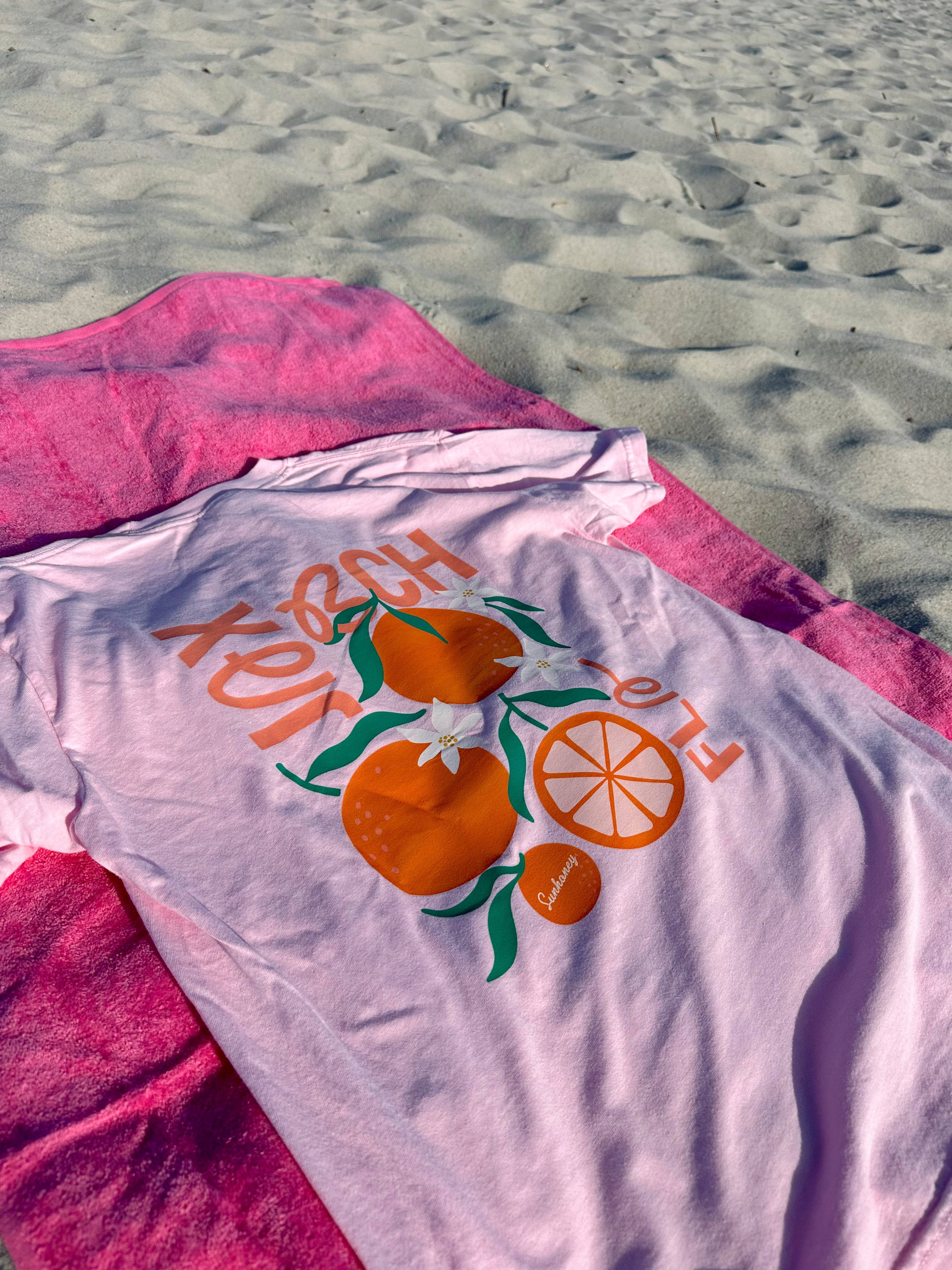 Florida Orange Tshirt- Pink