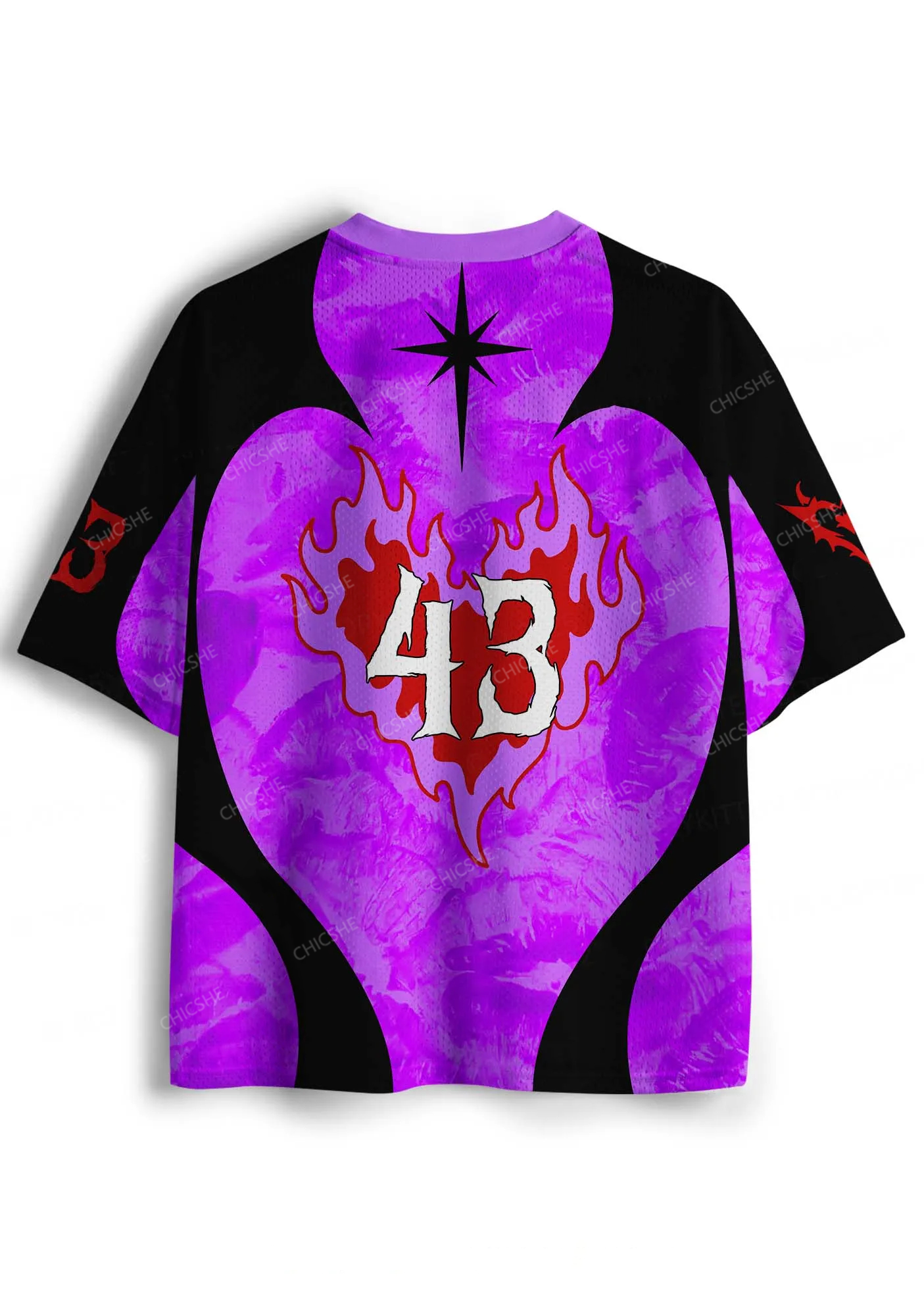 Custom Halloween Satan Loves You Y2K Sport Jersey Shirts Chicshe
