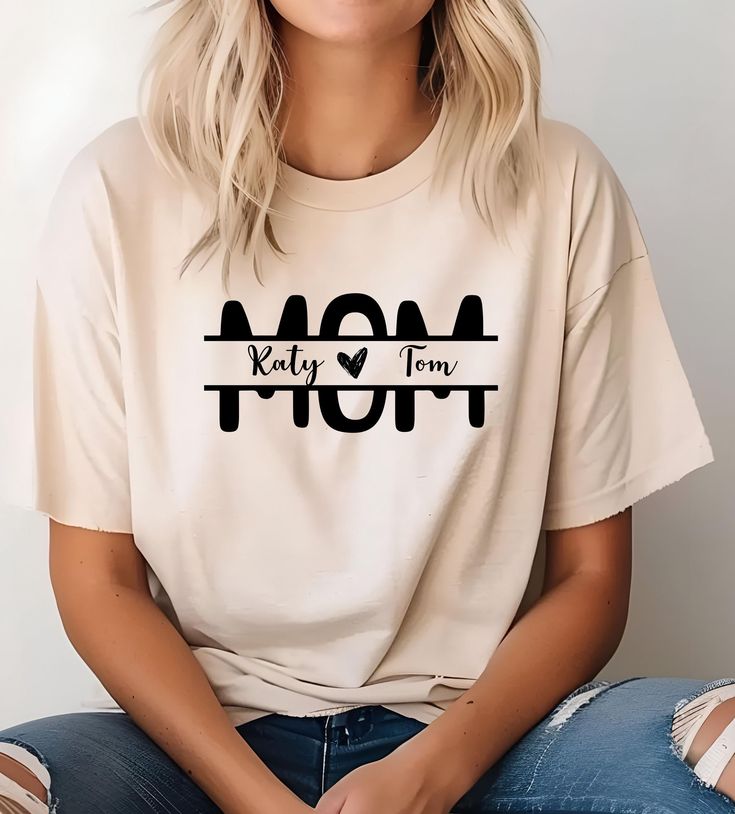 Custom Mom Letter T-Shirt