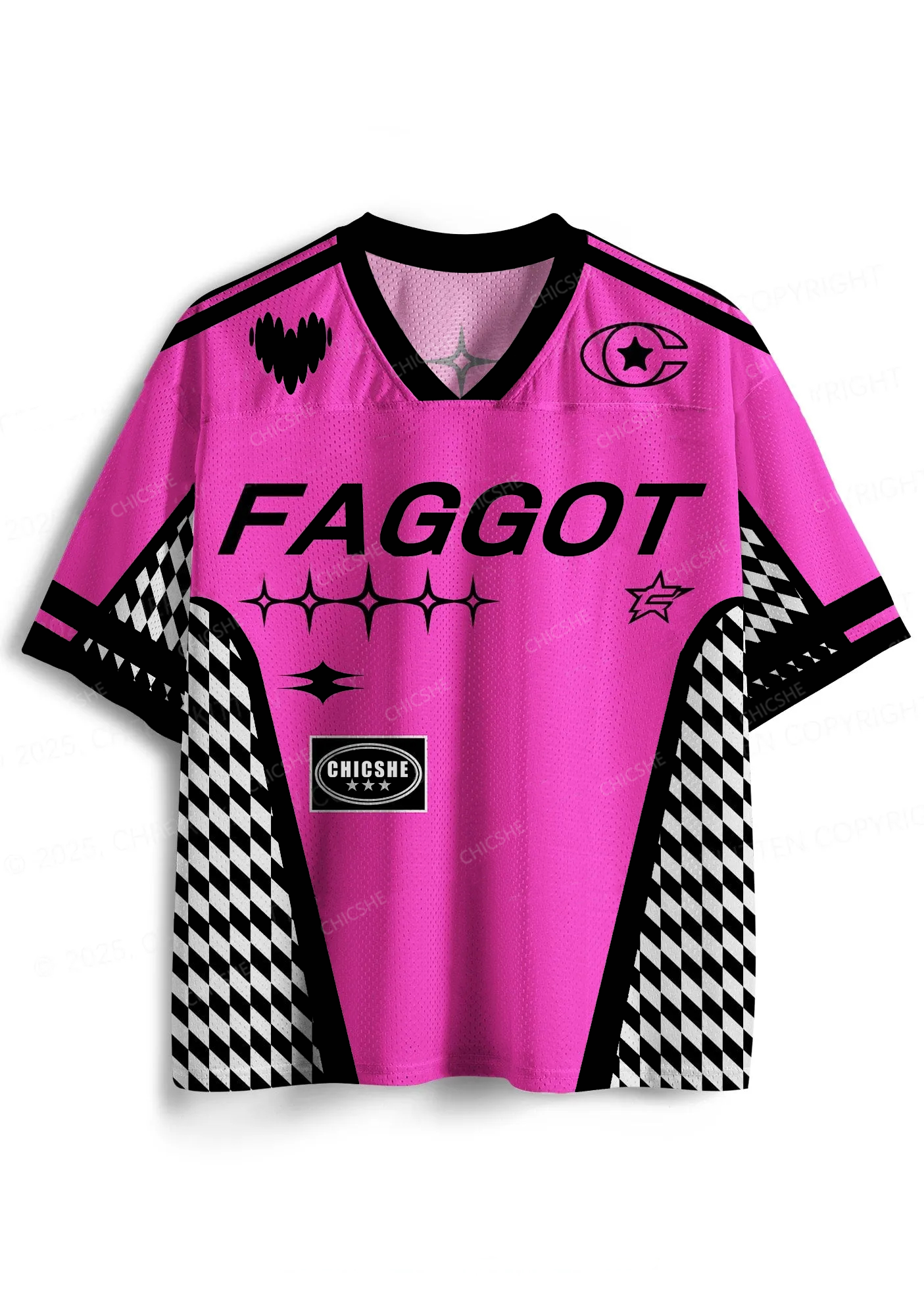 Custom Hot Pink Faggot Pride Y2K Sport Jersey Shirts Chicshe