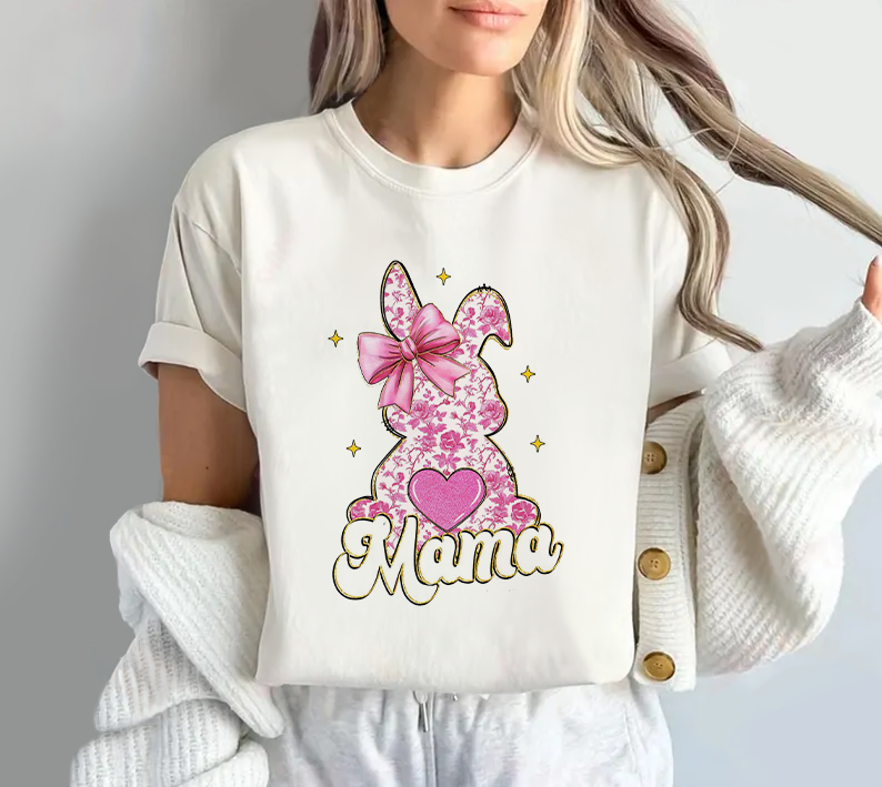 Pink Bunny Mama T-shirt