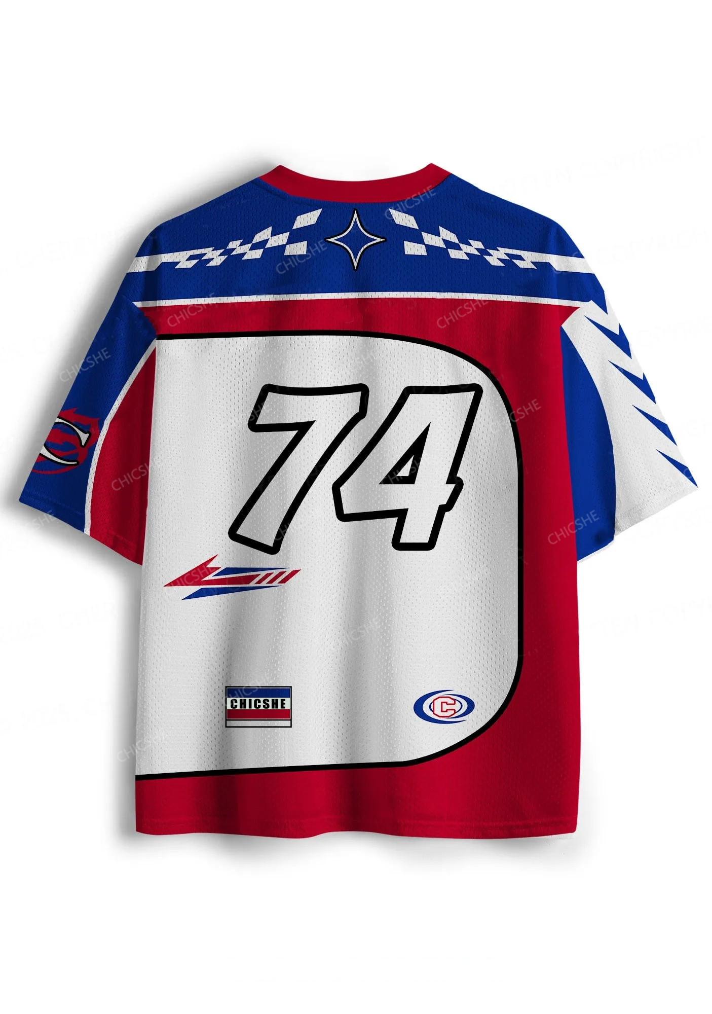 Custom Red Feral Y2K Sport Jersey Shirts Chicshe