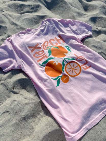 Florida Orange Tshirt- Pink