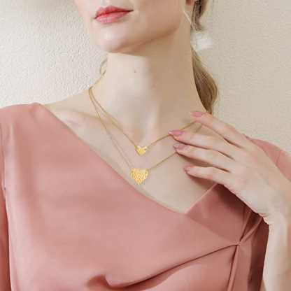 Love Clavicle Necklace Stacking Gift For Mama