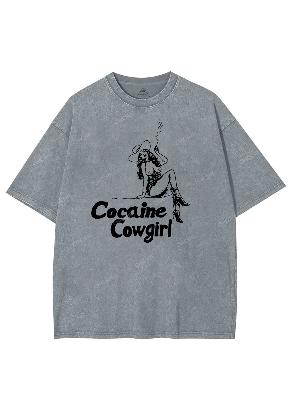 Cola Cowgirl Y2K Shirts Washed Tee Chicshe
