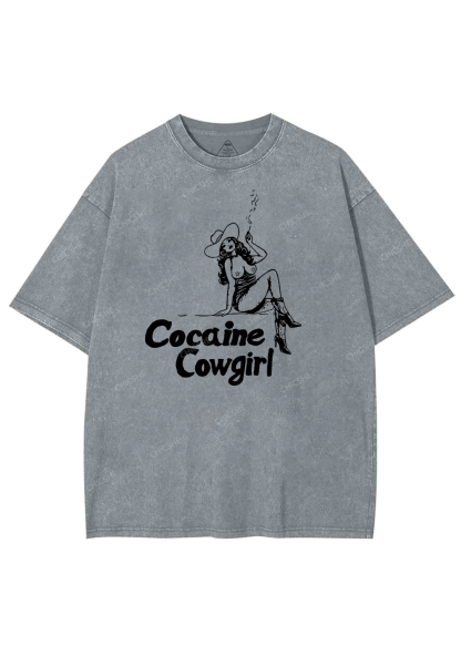 Cola Cowgirl Y2K Shirts Washed Tee Chicshe