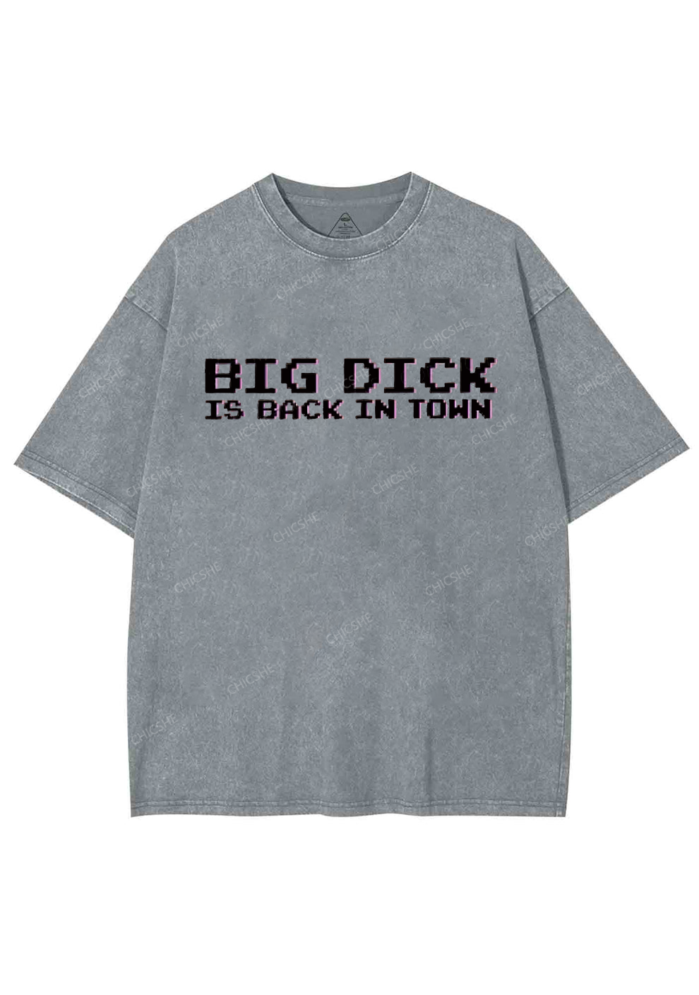 Big Is Back In Town Y2K Washed Tee Chicshe