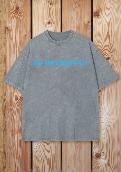 Chicshe No Boyfriend Y2K Shirts Washed Tee