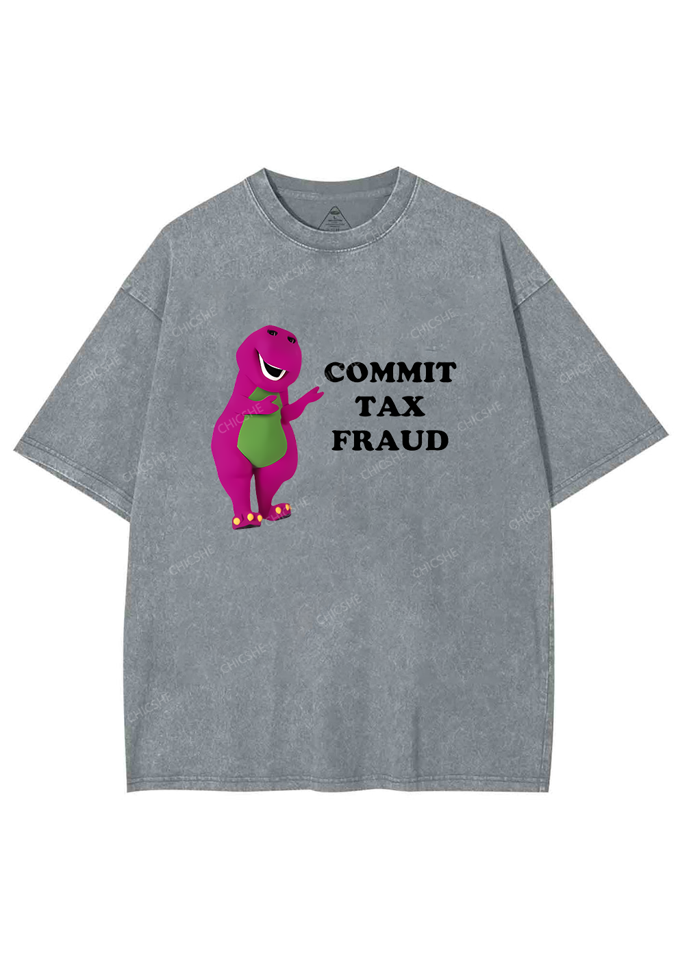 Commit Tax Fraud Y2K Washed Tee Chicshe