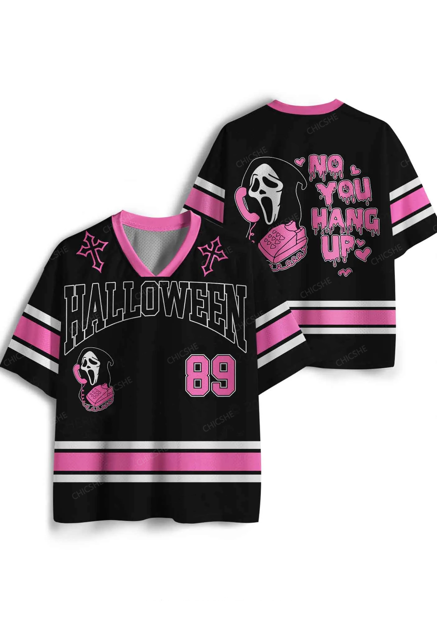 Halloween Custom Horror Call Y2K Sport Jersey Shirts Chicshe