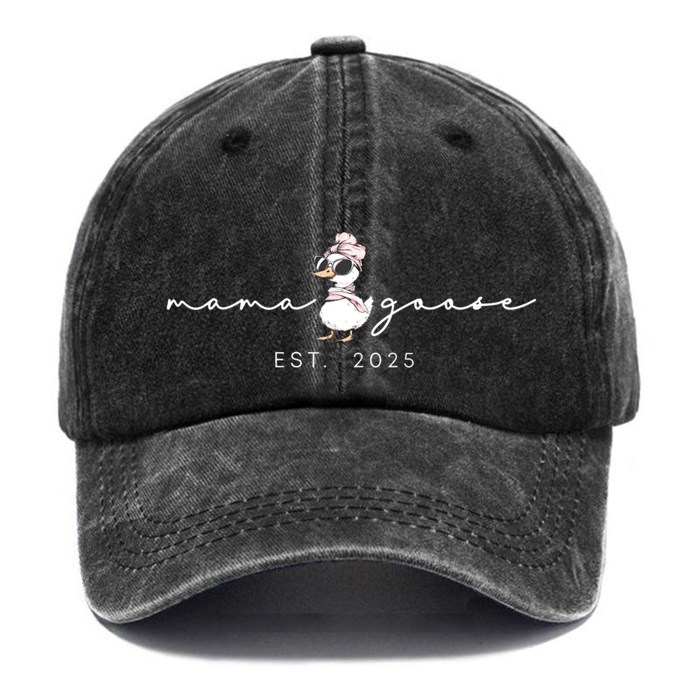 Custom Mama Goose Vintage Casual Washed Cap