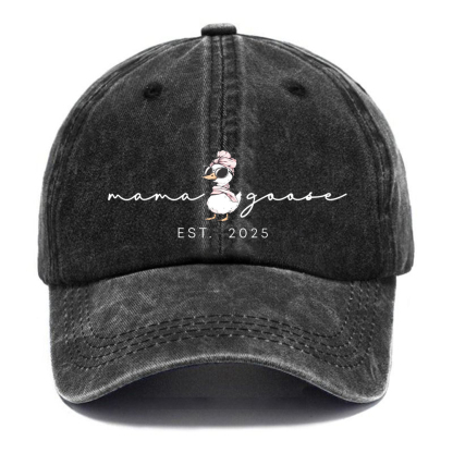 Custom Mama Goose Vintage Casual Washed Cap