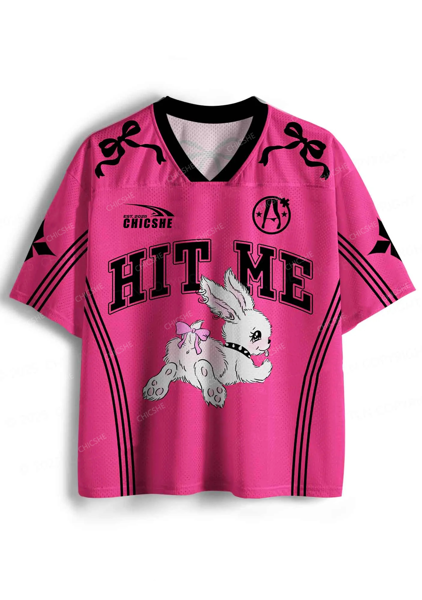 Custom Hit Me White Bunny Y2K Sport Jersey Shirts Cherrykitten