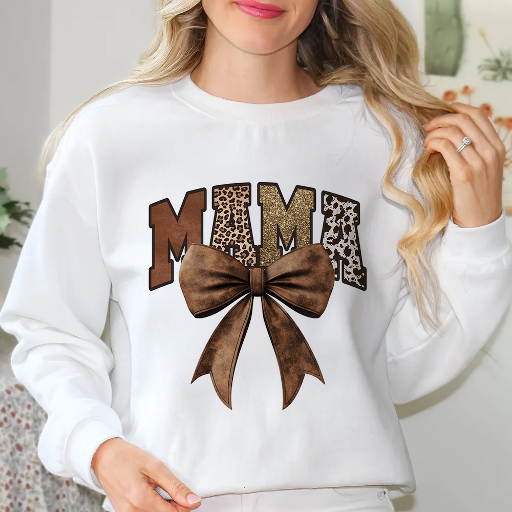 Mama Brown Bow Sweatshirt