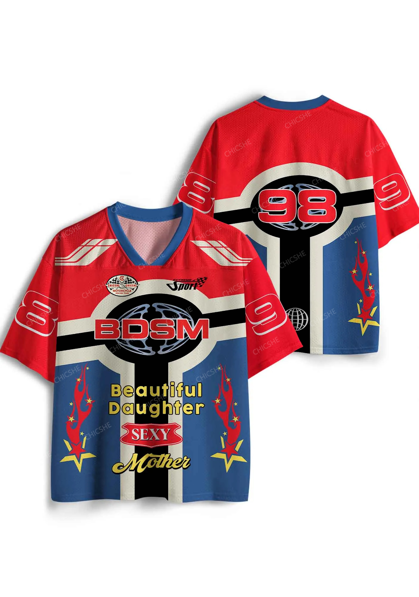 Custom BDSM Daughter Mother Y2K Sport Jersey Shirts Chicshe