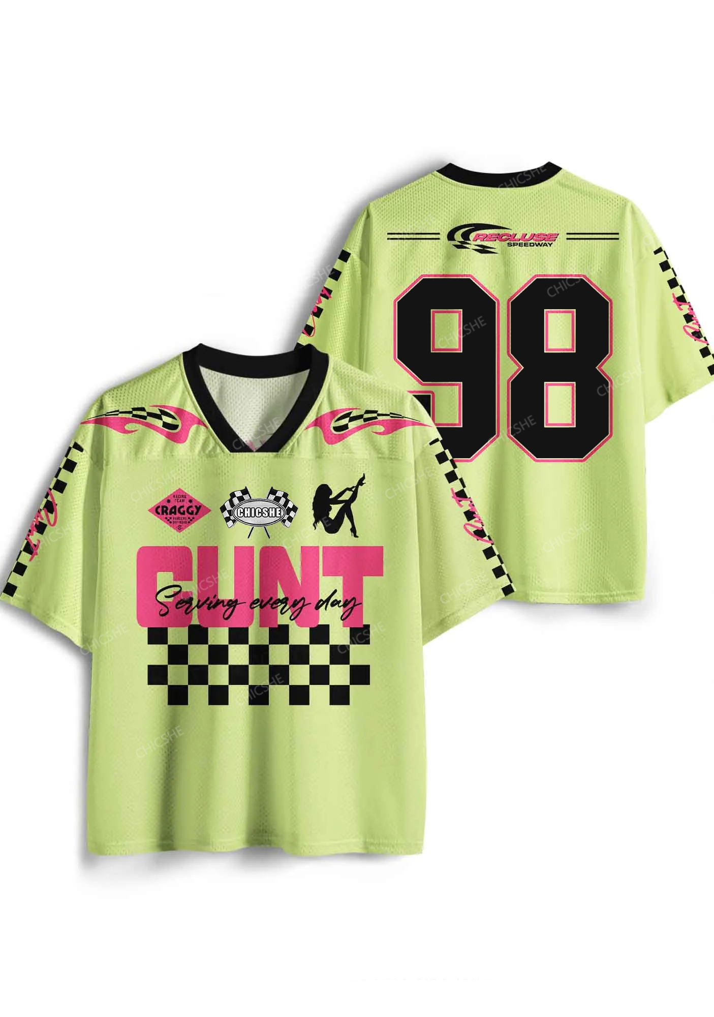 Custom Yellow Cxxt Y2K Sport Jersey Shirts Chicshe