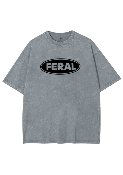 Feral Y2K Shirts Washed Tee Chicshe