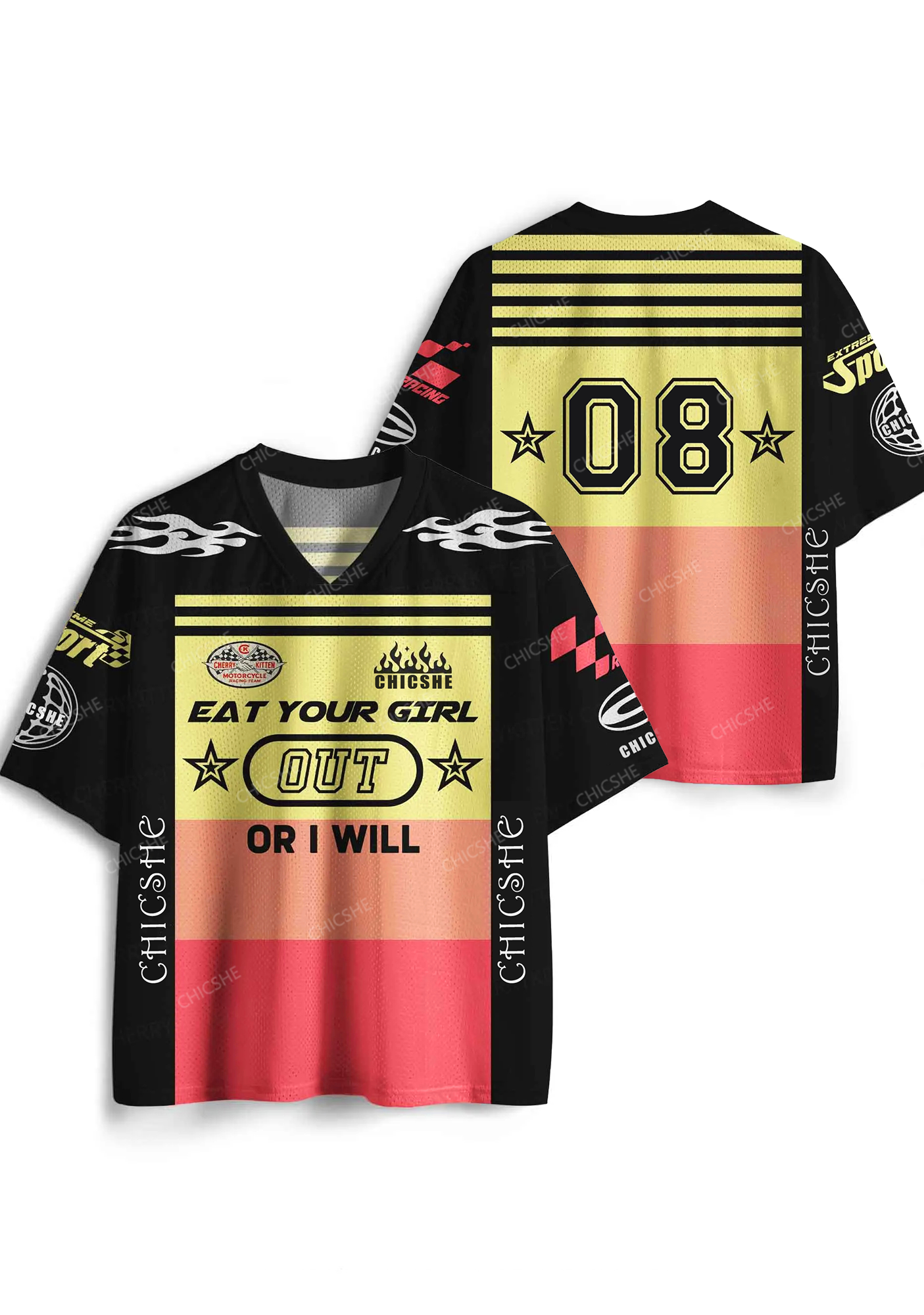 Custom Eat Your Girl Out Y2K Pride Sport Jersey Shirts Chicshe