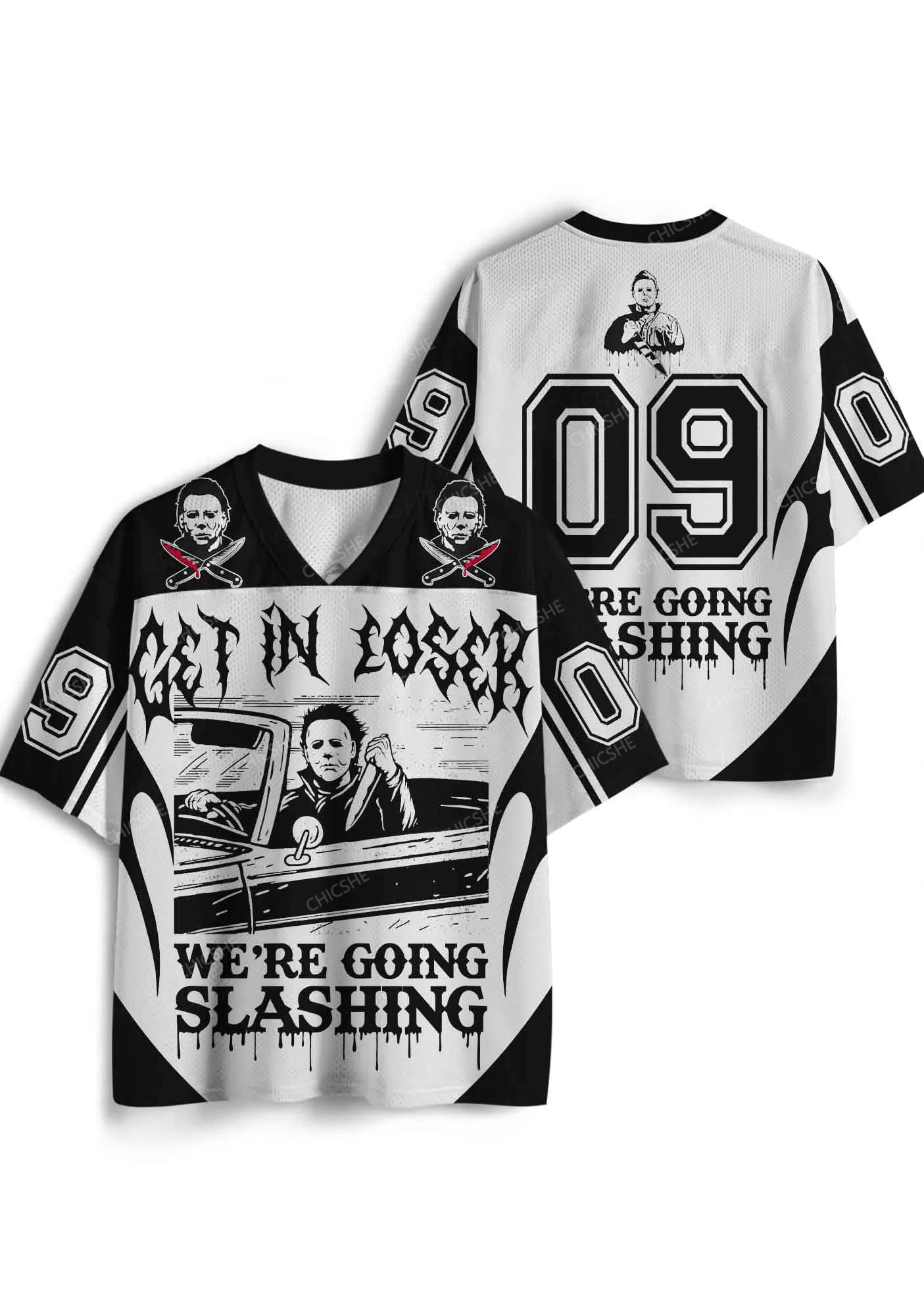 Halloween Custom We Are Going Slashing Y2K Sport Jersey Shirts Chicshe