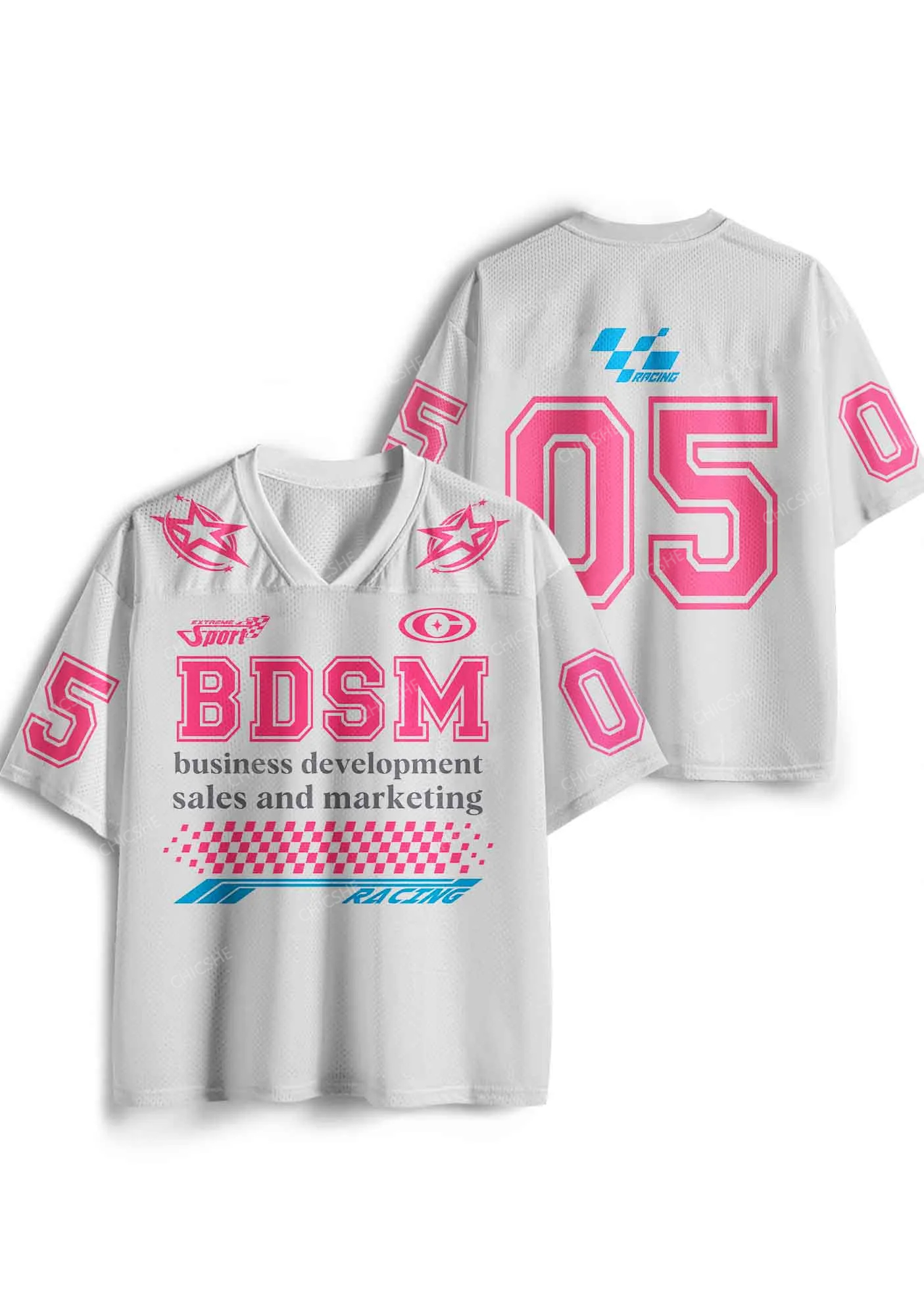 Custom Pink BDSM Y2K Sport Jersey Shirts Chicshe