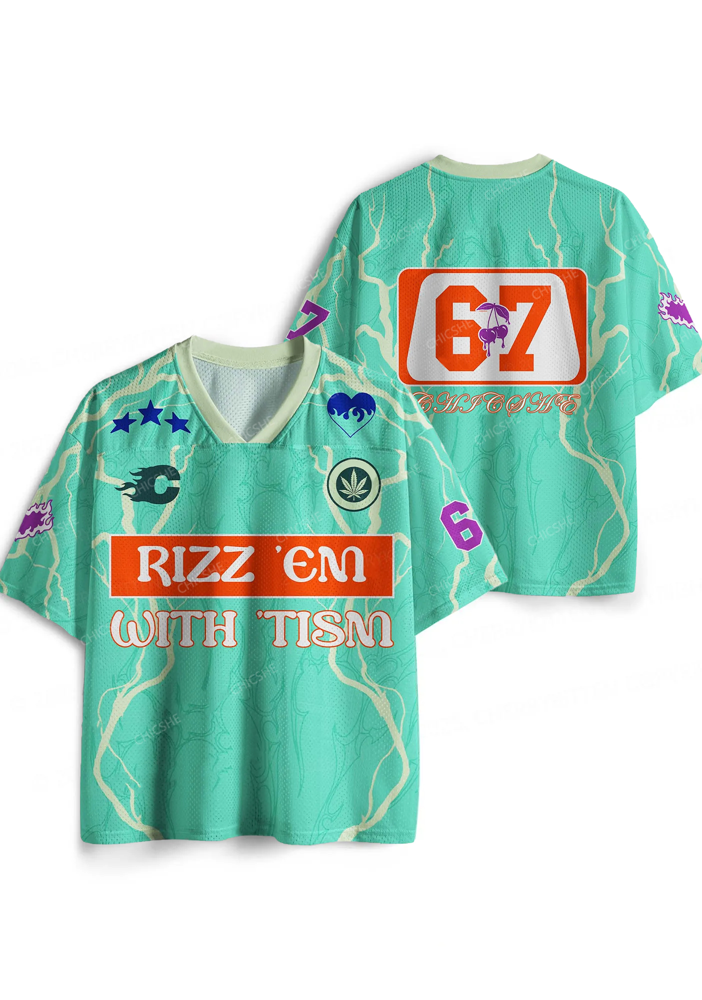 Custom Rizz Em With The Tism Y2K Sport Jersey Shirts Chicshe