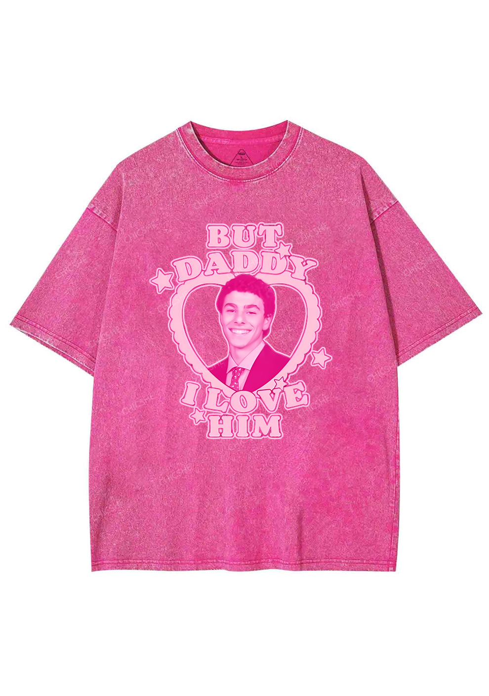 Daddy I Love Him Luigi Y2K Washed Tee Chicshe