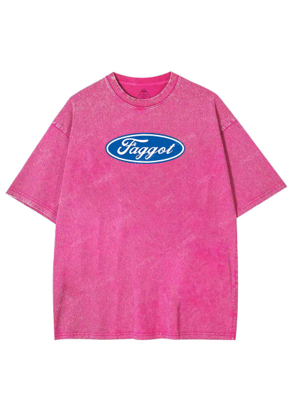Faggot Pride Y2K Shirts Washed Tee Chicshe