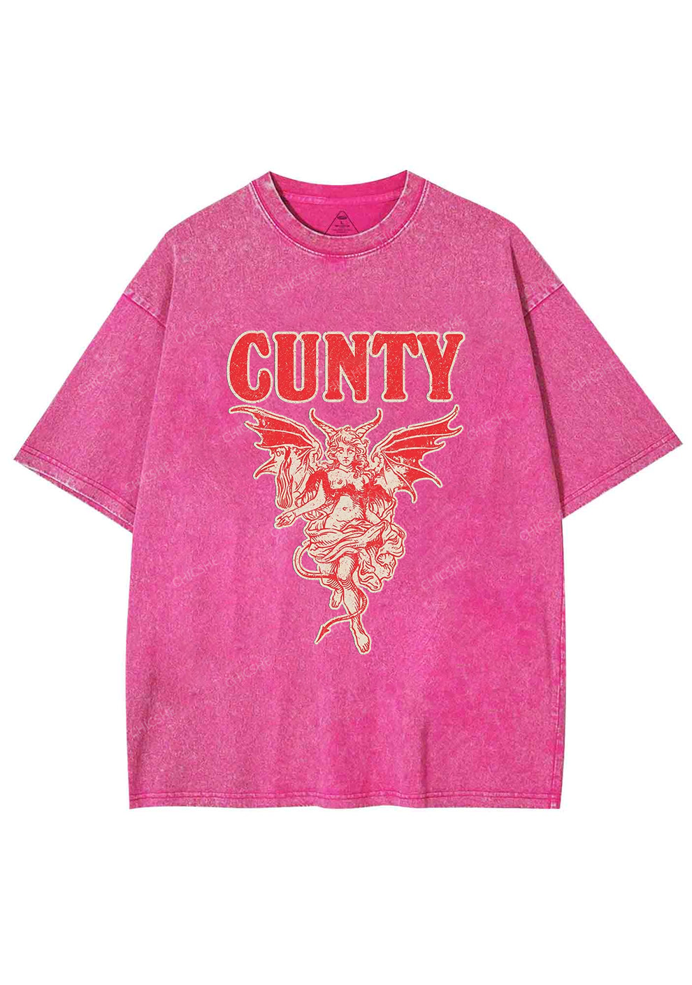 Cunty Satan Y2K Washed Tee Chicshe