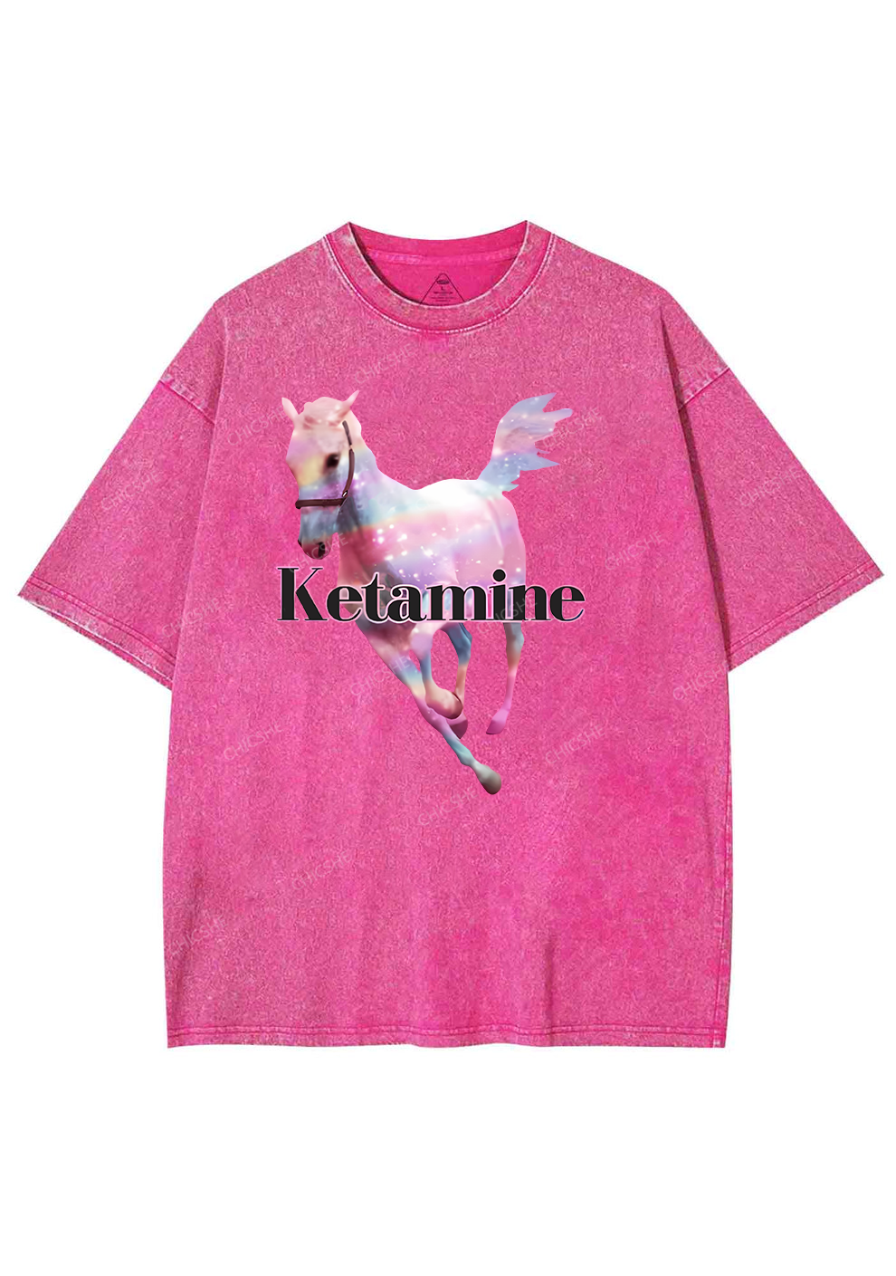 Pink Horse Y2K Washed Tee Chicshe