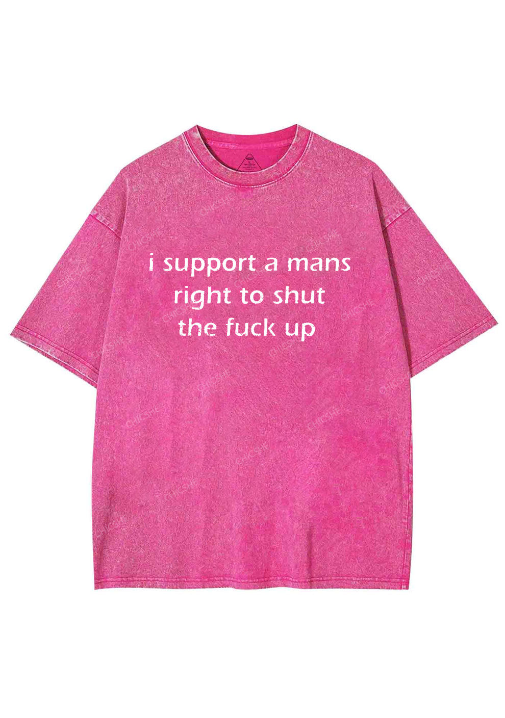 I Support A Mans Right Y2K Washed Tee Chicshe