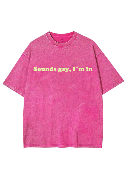 Sounds Gay Y2K Washed Tee Chicshe