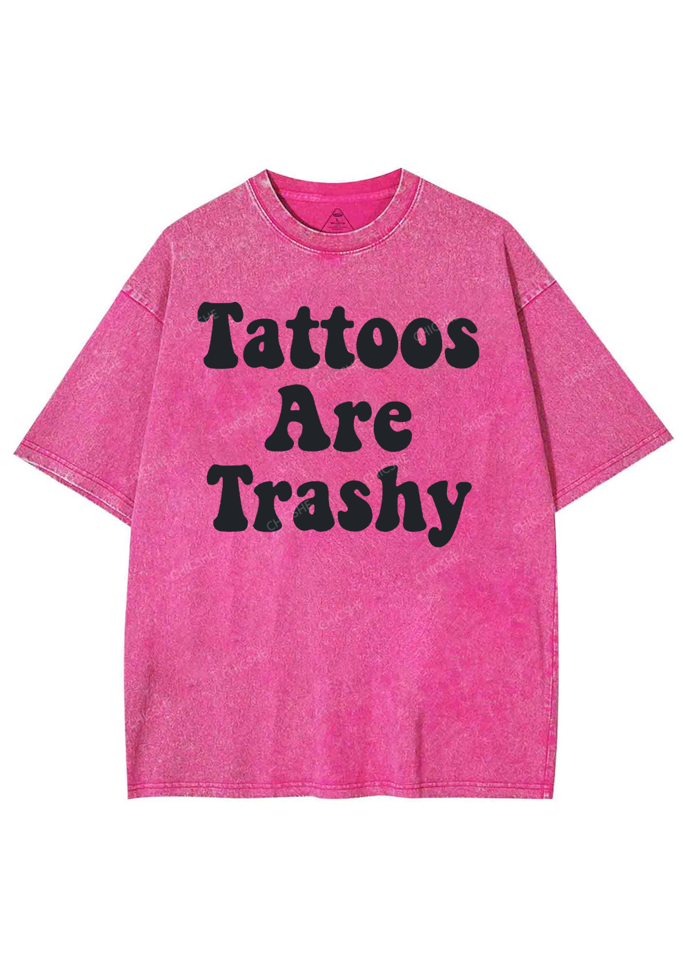 Tattoos Are Trashy Y2K Washed Tee Chicshe