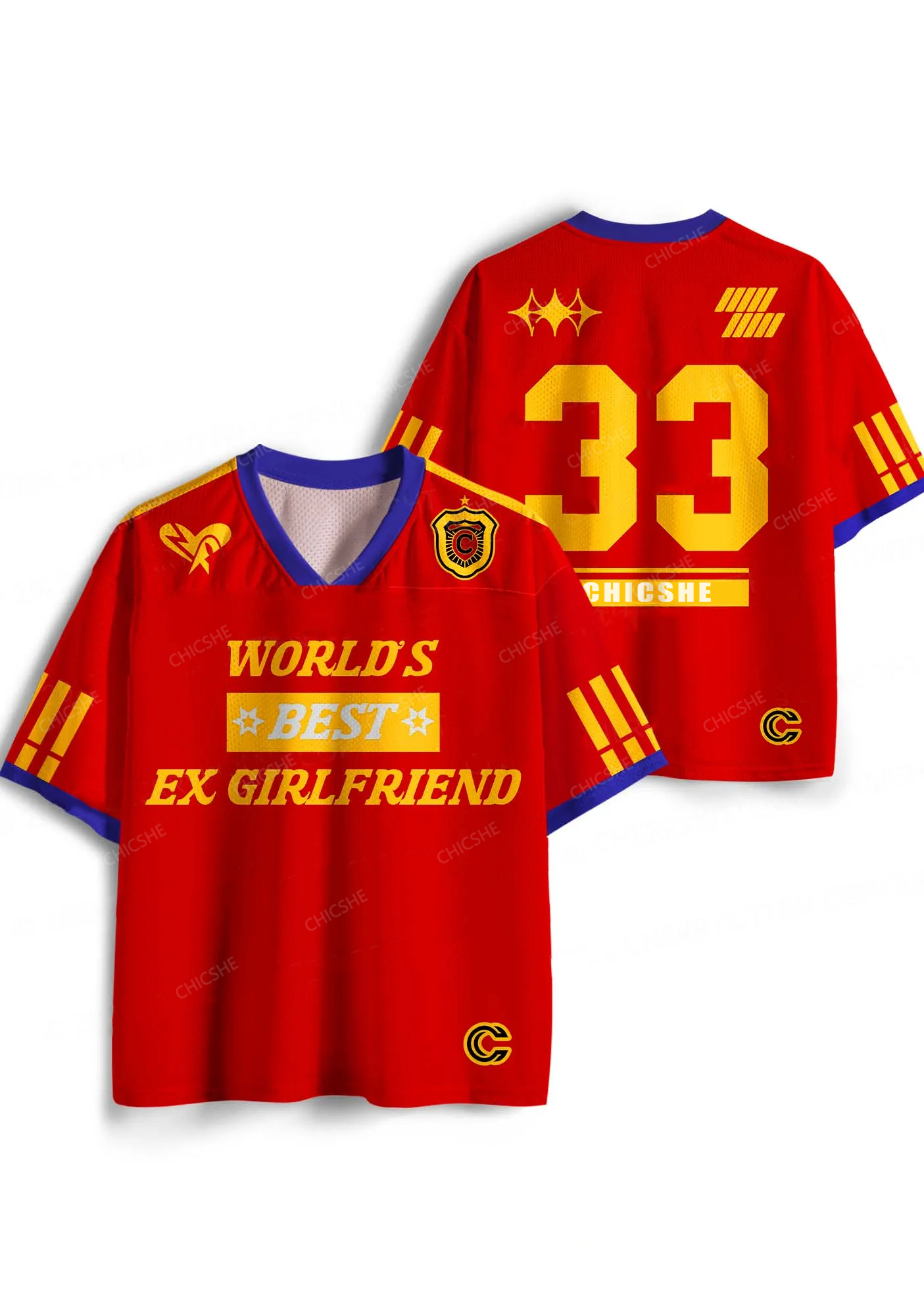 Custom Worlds Best Ex Girlfriend Y2K Sport Jersey Shirts Chicshe