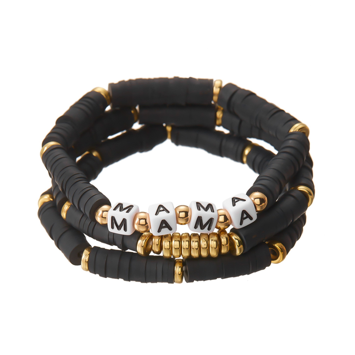 Polymer Clay Handmade Woven Bracelet For Mama