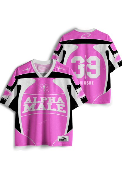 Custom Pink Alpha Male Y2K Sport Jersey Shirts Chicshe