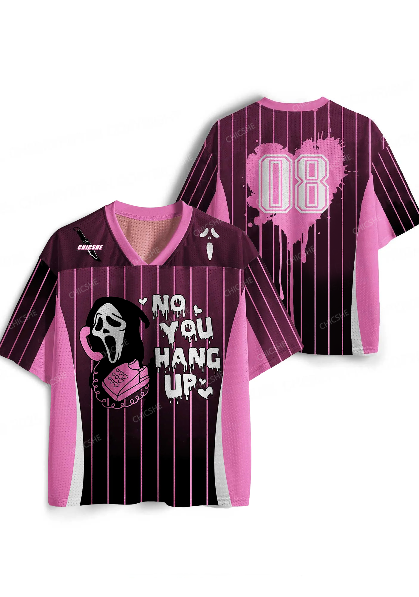 Custom Halloween No You Hang Up Y2K Sport Jersey Shirts Cherrykitten