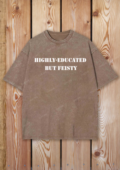 Chicshe Highly Educated But Y2K Shirts Washed Tee