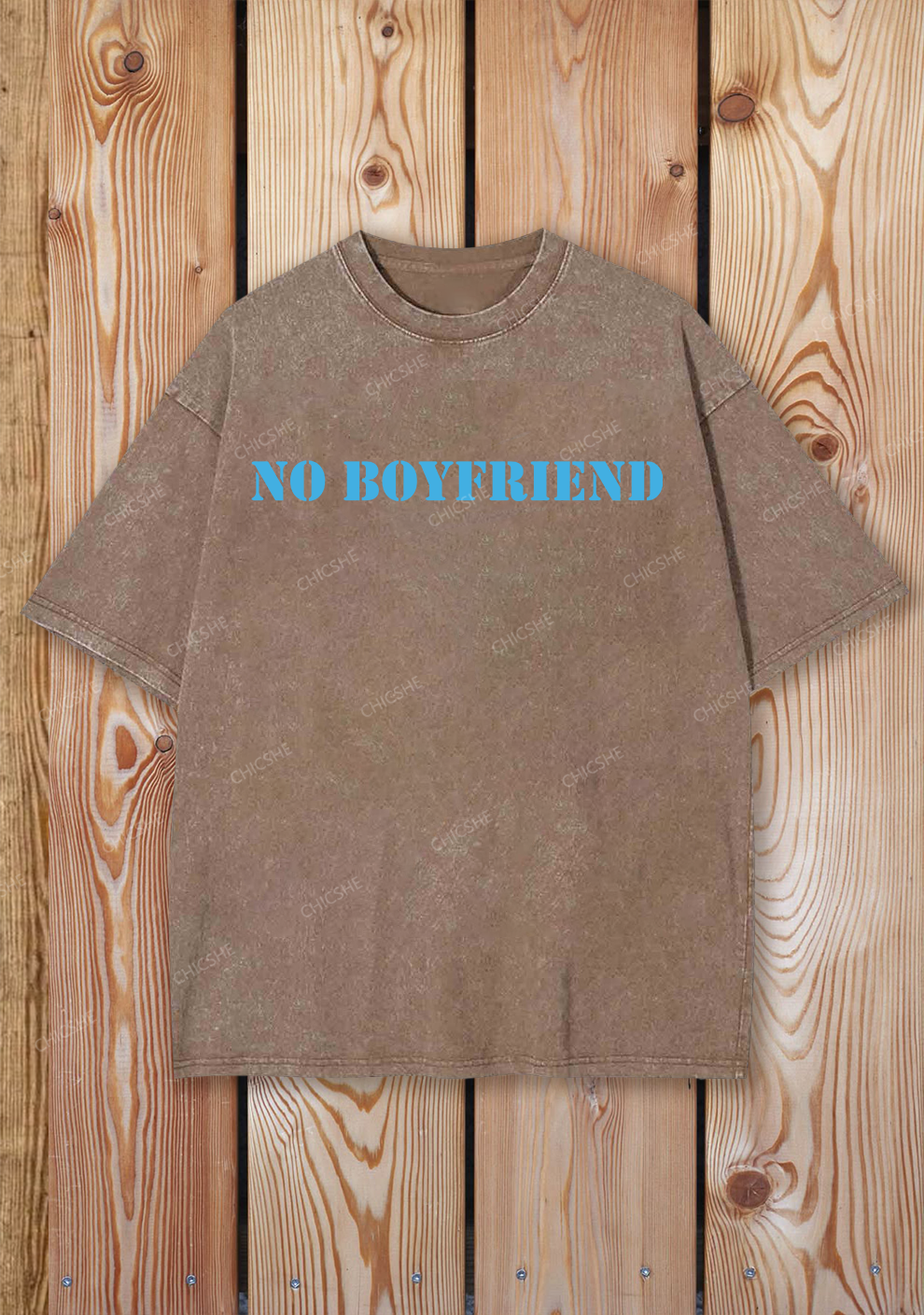 Chicshe No Boyfriend Y2K Shirts Washed Tee