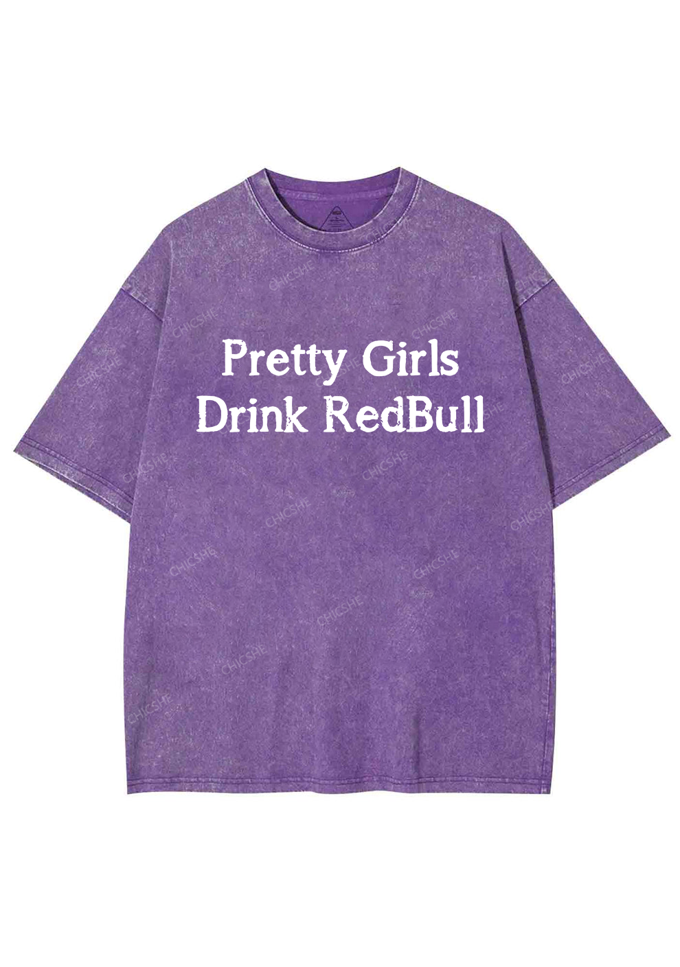 Pretty Girls Drink Redbull Y2K Washed Tee Chicshe