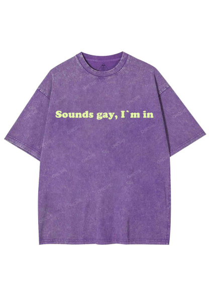 Sounds Gay Y2K Washed Tee Chicshe