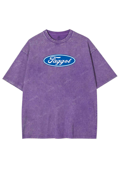 Faggot Pride Y2K Shirts Washed Tee Chicshe