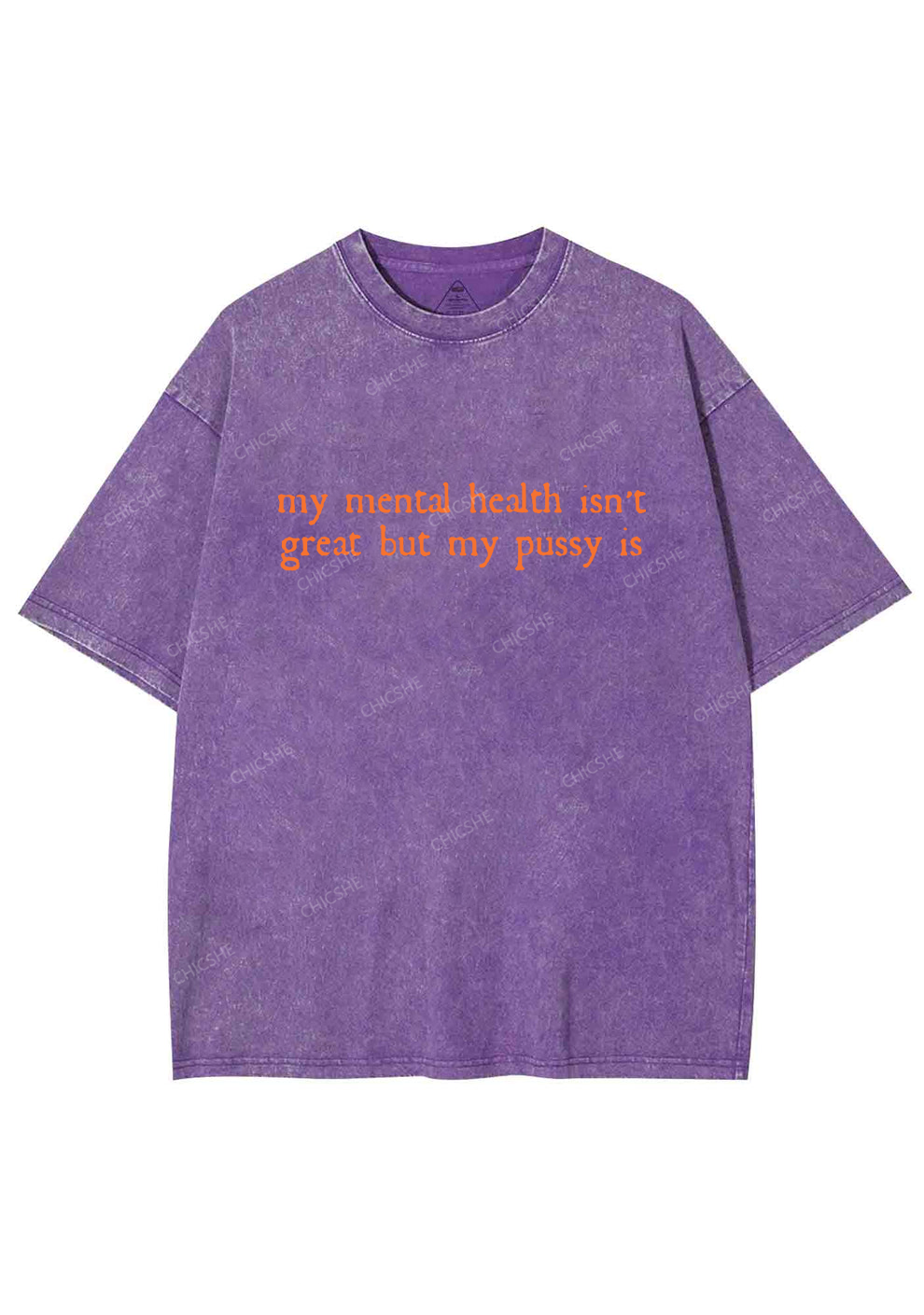 Great Mental Health Y2K Washed Tee Chicshe