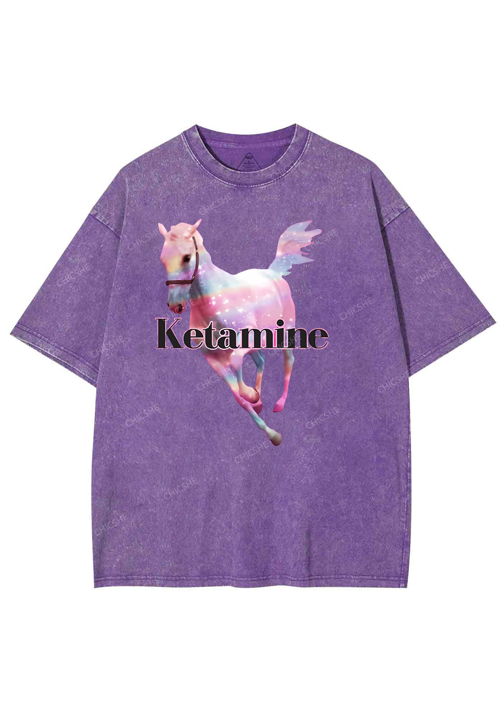 Pink Horse Y2K Washed Tee Chicshe