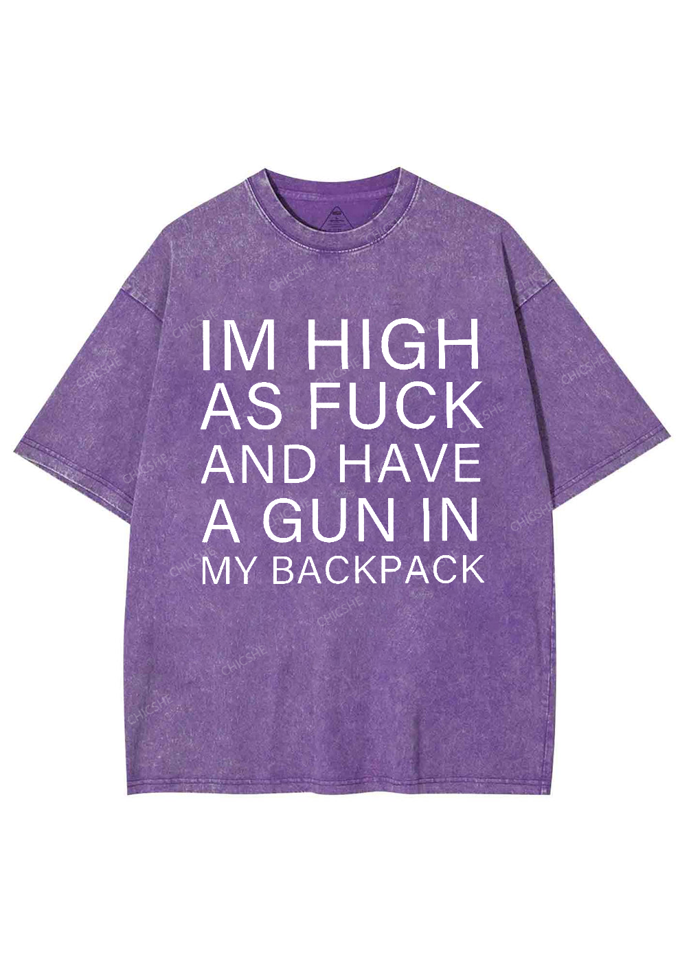 Im High Y2K Washed Tee Chicshe