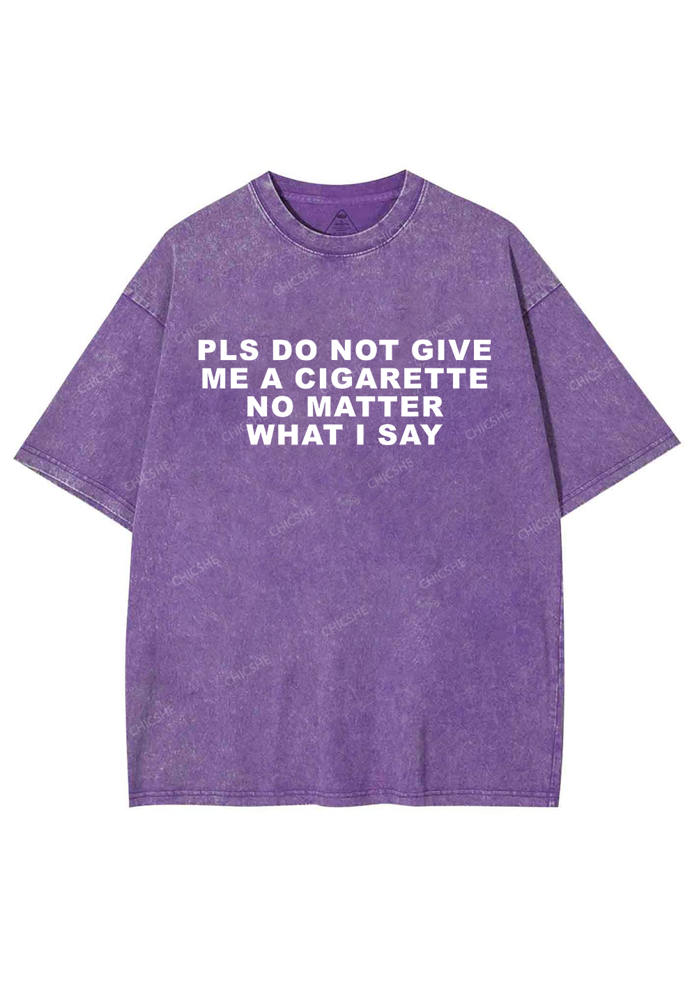 Don't Give Me Cigarette Y2K Washed Tee Chicshe