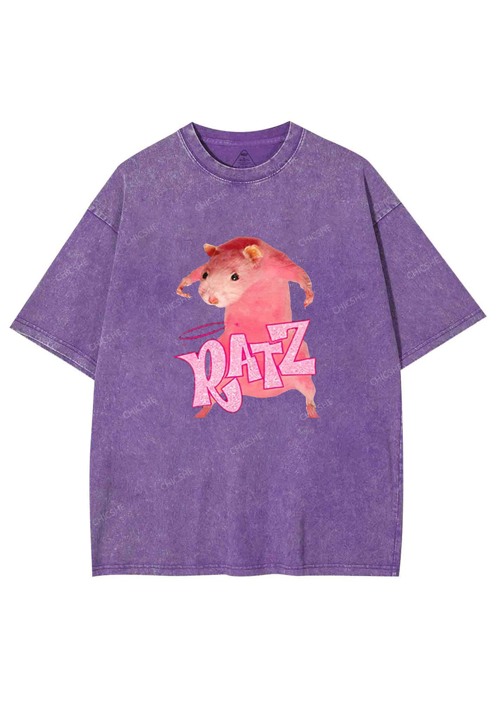 Pink Ratz Y2K Washed Tee Chicshe