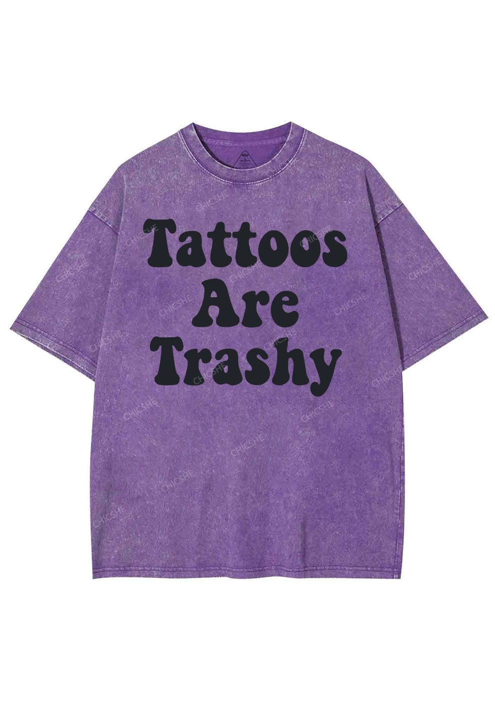 Tattoos Are Trashy Y2K Washed Tee Chicshe