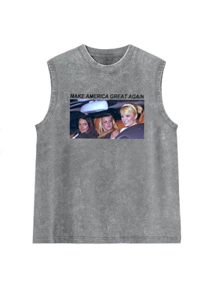 Make America Great Again Y2K Washed Tank Chicshe