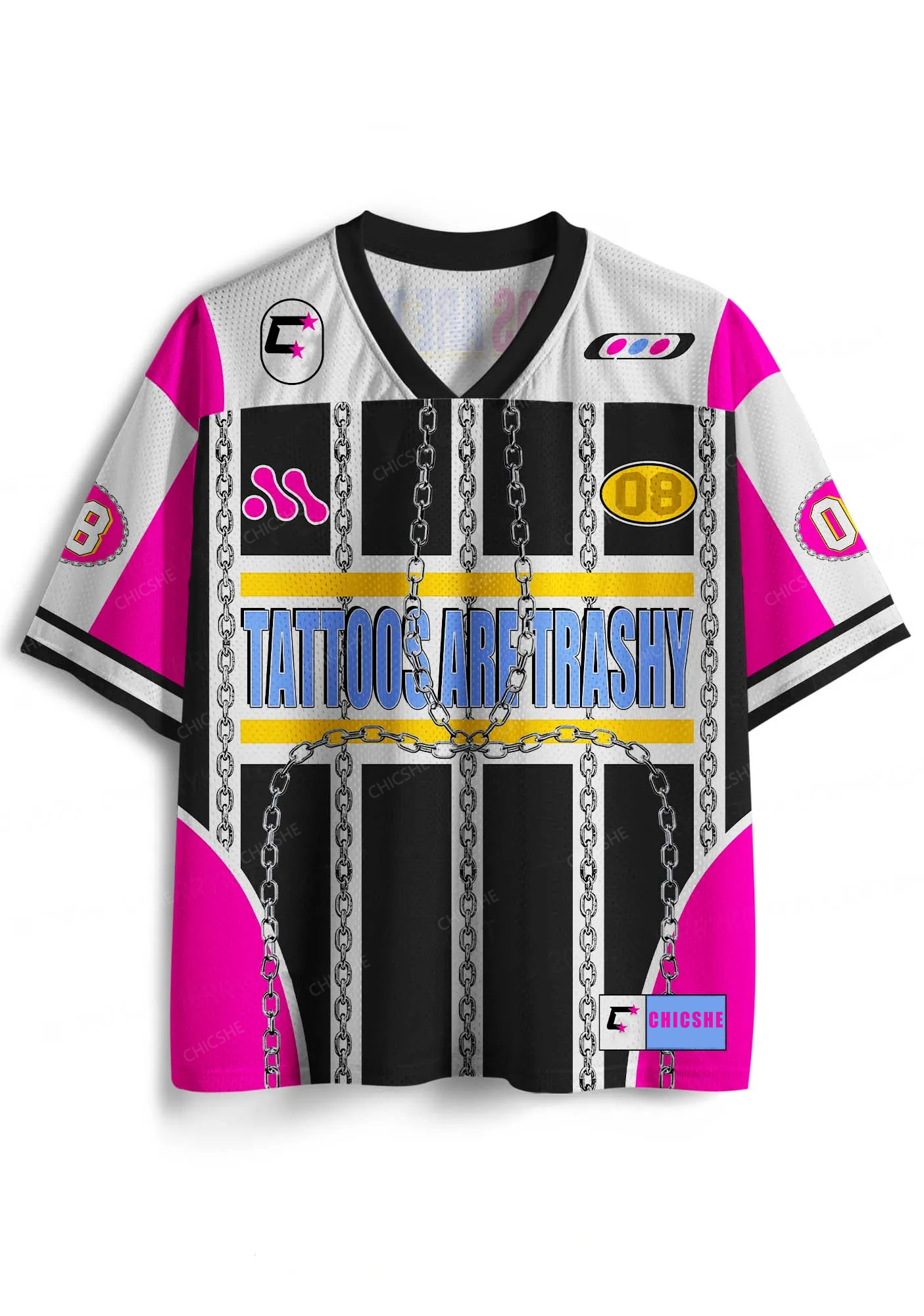 Custom Chain Tattoos Are Trashy Y2K Sport Jersey Shirts Cherrykitten